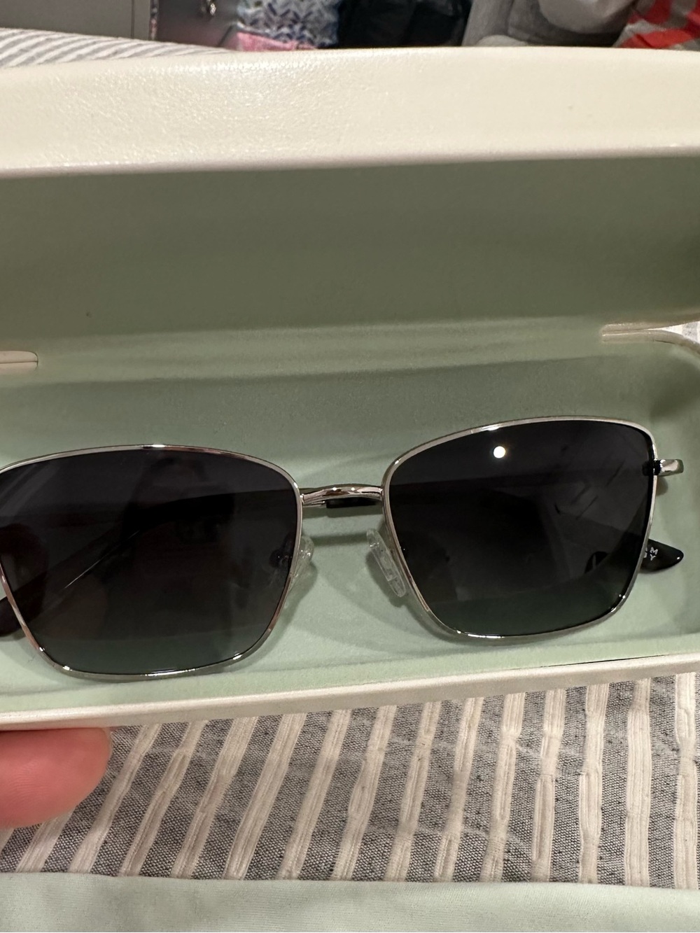 10 Crosby Derek Lam  silver and black lens Sunglasses  brand new with case